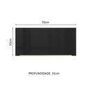 Ver imagem 3 de Armário Aéreo 70 cm 1 Porta Branco/Preto Lux Madesa