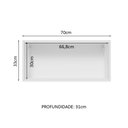 Ver imagem 4 de Armário Aéreo 70 cm 1 Porta Branco/Preto Lux Madesa
