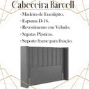Ver imagem 3 de Cabeceira Queen 158 cm Barcell Veludo Cinza Soon