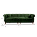Ver imagem 3 de Sofá Realeza 4 Lugares Cor:veludo Verde 270