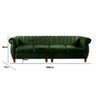 Sofá Realeza 4 Lugares Cor:veludo Verde 270 - 3