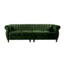 Ver imagem 1 de Sofá Realeza 4 Lugares Cor:veludo Verde 270