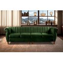 Ver imagem 2 de Sofá Realeza 4 Lugares Cor:veludo Verde 270
