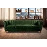 Sofá Realeza 4 Lugares Cor:veludo Verde 270 - 2