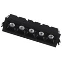 Ver imagem 1 de Spot Led Luz Pontual Arch Embutir 10w 2700k Preto/preto 24° 5 Focos Fixos Design Moderno Interno