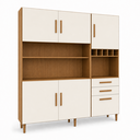 Ver imagem 1 de Cozinha Modulada Lisboa 6 Portas 2 Gavetas Cinamomo Off White Formimóveis
