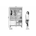 Ver imagem 5 de Quarto Infantil Completo Confete 2 Peças (1 Guarda Roupa + 1 Cômoda) Qi66 Branco/jequitiba - Henn
