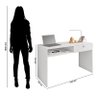 Mesa para Computador Ambiente Luna Branco Trama - Móveis Leão - 3