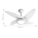 Ver imagem 2 de Ventilador Led Paris Branco 4 Pás 220v