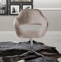 Ver imagem 2 de Poltrona Zara Base Giratória de Metal Cor:Veludo Capuccino 250