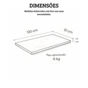 Ver imagem 2 de Tampo de Cozinha Cinza 120x51cm P/ Balcão de Pia Armário Cooktop em Madeira Resistente Compacto