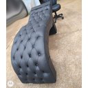 Ver imagem 3 de Kit Maca + Mocho + Almofadas - Estética Fixa Profissional Estofada Captone - Corino Preto - 60cm Lar