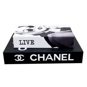 Kit 2 Caixas Livro Porta Objeto Decorativa Chanel Live