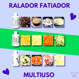 Cortador Ralador Fatiador Multiuso 3 em 1 Picador Triturador Alimentos Verduras Legumes Queijo Graos - 8