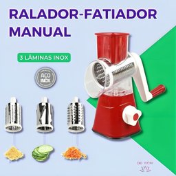 Cortador Ralador Fatiador Multiuso 3 em 1 Picador Triturador Alimentos Verduras Legumes Queijo Graos - 6