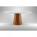 Ver imagem 1 de Mesa de Jantar Redonda com Vidro - Dora-1,50m Requinte Salas