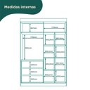Ver imagem 7 de Guarda-Roupa Casal Bagda 100% MDF 3 Portas 3 Gavetas com Espelho Bege/Castanho/Off White