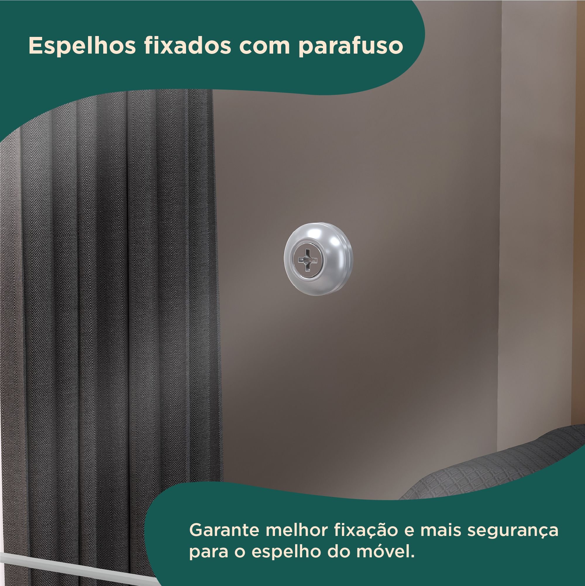 Guarda-roupa Casal Bagda 3 Portas 3 Gavetas com Espelho - 13