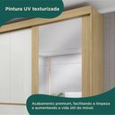 Ver imagem 5 de Guarda-Roupa Casal Bagda 100% MDF 3 Portas 3 Gavetas com Espelho Bege/Castanho/Off White