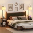 Ver mais imagens de Luminária de Chão com Mesa Lateral, Usb e Tomada, Estilo Industrial