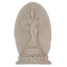 Escultura de Kwan Yin Medusa de Pó de Mármore Branca 18cm - 1
