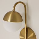 Ver imagem 5 de Arandela Luminária Parede Globo Vidro Quarto Sala Dourado