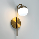 Ver imagem 3 de Arandela Luminária Parede Globo Vidro Quarto Sala Dourado