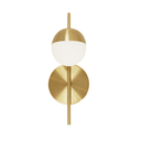 Ver imagem 2 de Arandela Luminária Parede Globo Vidro Quarto Sala Dourado