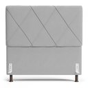 Ver imagem 6 de Cabeceira Cama Box Casal Queen Size Mel 160cm com Frame Veludo Cinza Claro - Desk Design