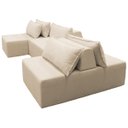 Ver imagem 4 de Sofa Ilha Caribe Modular para Sala de Estar Bouclé:bege Claro
