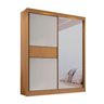 Guarda Roupa Casal 2 Portas 3 Gavetas com Espelho 100% Mdf Grécia Ripado - 8