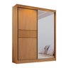 Guarda Roupa Casal 2 Portas 3 Gavetas com Espelho 100% Mdf Grécia Ripado - 9