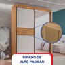 Guarda Roupa Casal 2 Portas 3 Gavetas com Espelho 100% Mdf Grécia Ripado - 10