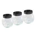 Ver imagem 1 de Kit 3 Unidades Porta Condimentos 150ml Preto Cozinha Pratica