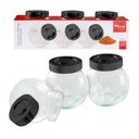 Ver imagem 2 de Kit 3 Unidades Porta Condimentos 150ml Preto Cozinha Pratica