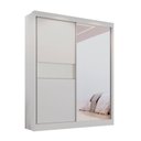 Ver imagem 4 de Guarda Roupa Casal 2 Portas 3 Gavetas com Espelho 100% Mdf Grécia Ripado