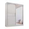 Guarda Roupa Casal 2 Portas 3 Gavetas com Espelho 100% Mdf Grécia Ripado - 4