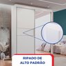 Guarda Roupa Casal 2 Portas 3 Gavetas com Espelho 100% Mdf Grécia Ripado - 6