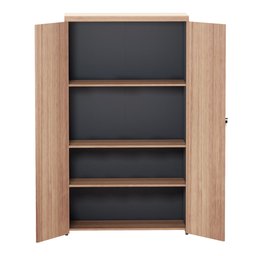 Armario Alto 02 Portas Pe 40 Pandin 1,60 M Noce Naturale e Grafito - 2