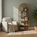 Ver imagem 1 de Estante Modelo Capela em Vime 180x70x30 - Verniz