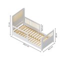 Ver imagem 5 de Cama Infantil Montessoriana Reversível LED Rattan e Grade de Proteção Wave Casatema MadeiraOriginals Branco/Marrom