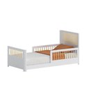 Ver imagem 6 de Cama Infantil Montessoriana Reversível LED Rattan e Grade de Proteção Wave Casatema MadeiraOriginals Branco/Marrom