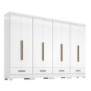 Ver imagem 3 de Quarto Modulado 100% MDF 4 Peças 8 Portas 4 Gavetas Smart Plus Branco