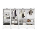 Ver mais imagens de Quarto Modulado 100% MDF 4 Peças 8 Portas 4 Gavetas Smart Plus Branco