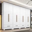 Ver imagem 1 de Quarto Modulado 100% MDF 4 Peças 8 Portas 4 Gavetas Smart Plus Branco