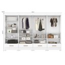 Ver imagem 7 de Quarto Modulado 100% MDF 4 Peças 8 Portas 4 Gavetas Smart Plus Branco