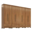 Ver imagem 3 de Guarda Roupa 100% MDF 4 Peças 8 Portas 4 Gavetas Smart Plus Bege/Cinamomo
