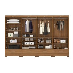 Guarda Roupa 4 Peças 8 Portas 4 Gavetas Smart Plus - 7