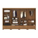 Ver imagem 6 de Guarda Roupa 100% MDF 4 Peças 8 Portas 4 Gavetas Smart Plus Bege/Cinamomo