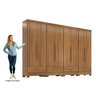 Guarda Roupa 100% MDF  4 Peças 8 Portas 4 Gavetas Smart Plus - 4